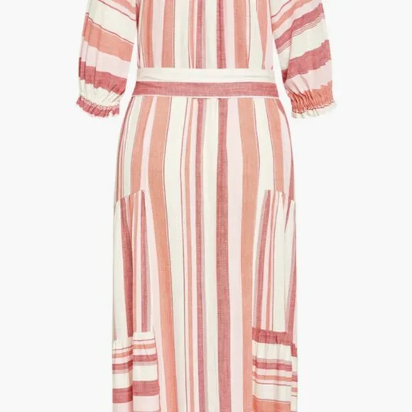 City Chic Stripe Maxi Dress City Chic-BEAUTIFUL SIZE 24/26 - Picture 4 of 6